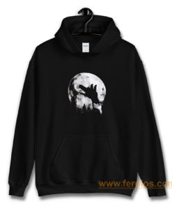 Wolf Shadow Puppet Unique Moon Outdoor Hike Camp Hoodie