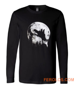 Wolf Shadow Puppet Unique Moon Outdoor Hike Camp Long Sleeve