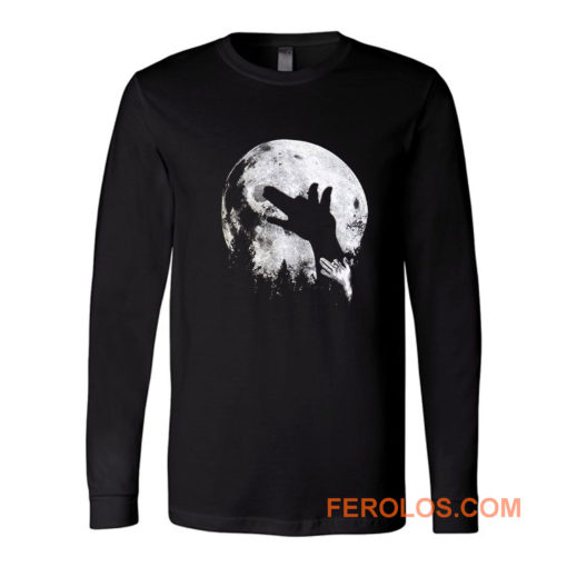 Wolf Shadow Puppet Unique Moon Outdoor Hike Camp Long Sleeve