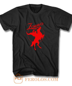 Zorro Red Horse Movie Character T Shirt