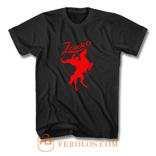 Zorro Red Horse Movie Character T Shirt