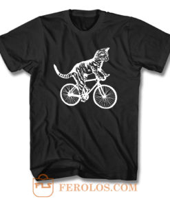 Cat On Bicycle T Shirt