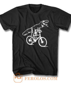 Dino On Bicycle T Shirt