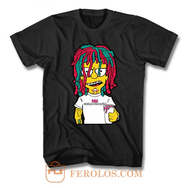 Lil Pump X Bart Simpson Mashup F T Shirt