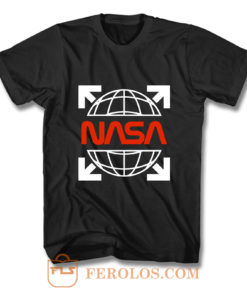 Nasa White Off Logo T Shirt