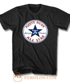 Puerto Rican Flag Boricua Taino Star T Shirt