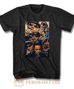Rap Legends Notorious BIG Snoop Dogg Ice Cube Eminem Tupac Signature T Shirt