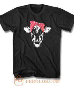 Red Bandana Cow T Shirt