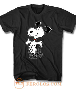 Snoopy Peanuts Cartoon Happy Cute T Shirt