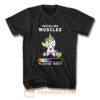 Unicorn Installing Muscles Please Wait T Shirt