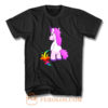 Unicorn Rainbow Humour Funny T Shirt