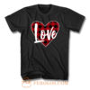 Buffalo Plaid Love Valentines T Shirt