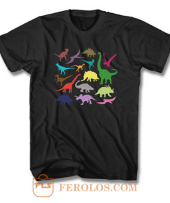 Dinosaur Silhouette Colour T Shirt