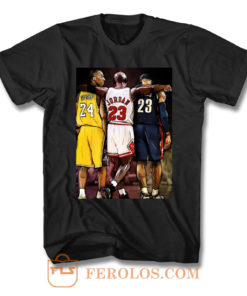 Kobe Bryant Michael Jordan Lebron James Nba Basketball T Shirt