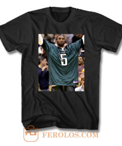 Kobe Bryant Wearing Philadelphia Eagles Jersey T Shirt