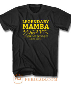 Legendary Black Mamba Kobe Rip T Shirt