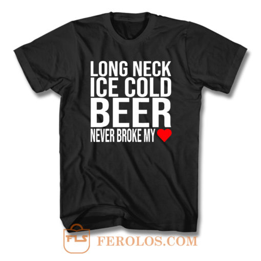 Long Neck Ice Cold Beer T Shirt