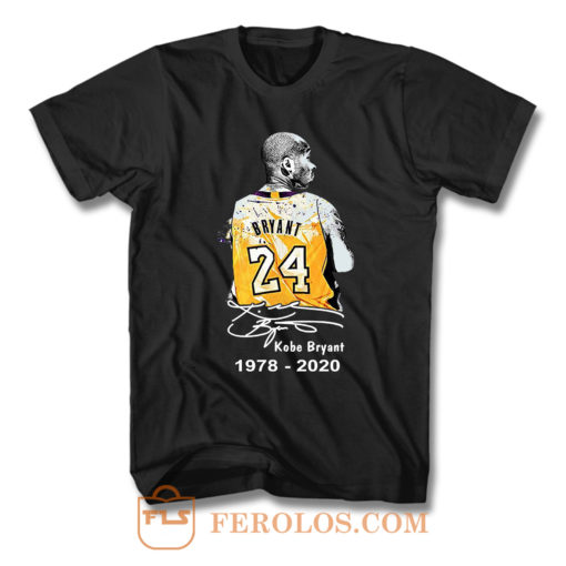 Rip Kobe Bryant 24 Lakers Basketball 1978 2020 T Shirt