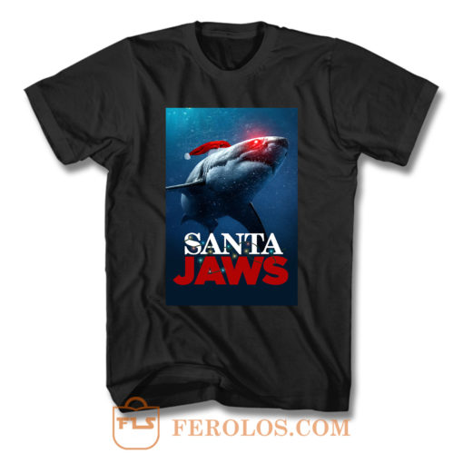 Santa Jaws Christmas T Shirt