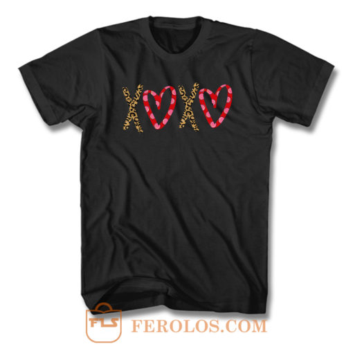 Xoxo Cheetah Valentines T Shirt