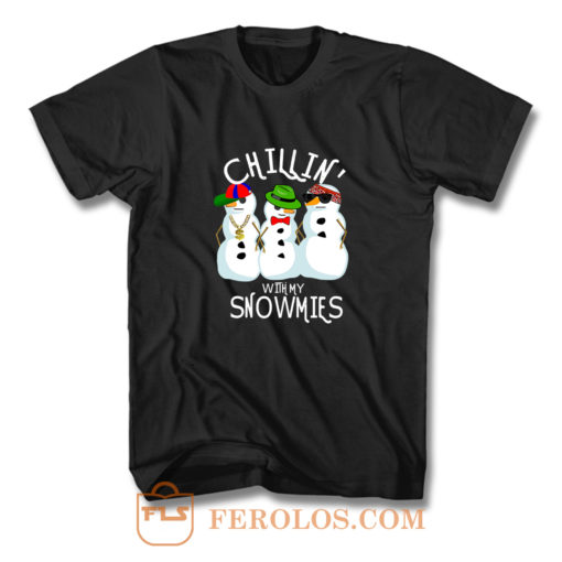 Cute Snowman Shirt Chillin With My Snowmies Snowmen T Shirt