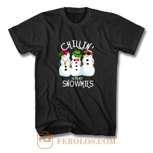 Cute Snowman Shirt Chillin With My Snowmies Snowmen T Shirt