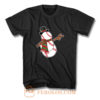 Dabbing Baseball Snowman Kids Christmas T Shirt