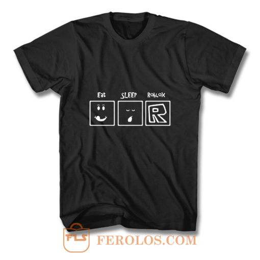 Eat Sleep Roblox Black T Shirt