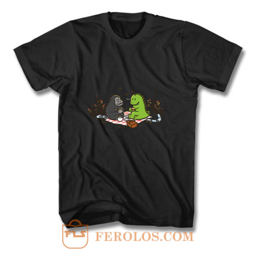 Godzilla And Kingkong Picnic T Shirt