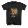 Aggressive Leopard Face T Shirt