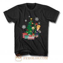 Beavis And Butthead Around The Christmas Tree T Shirt