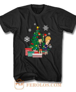 Beavis And Butthead Around The Christmas Tree T Shirt