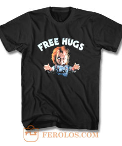 Childs Play Chucky Movie Free Hugs Retro Vintage T Shirt