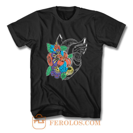 Flower Spring Heart Vintage Comics T Shirt