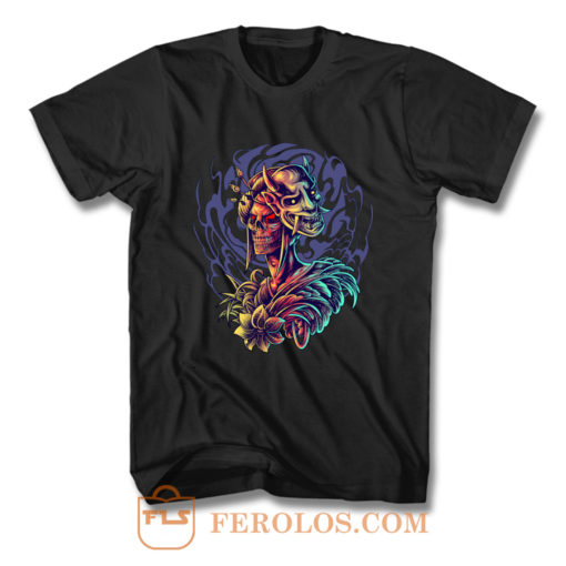 Geisha Oni Skull T Shirt