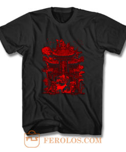 Japanese Red Temple Gate T Shirt