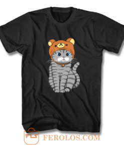Kitten With Teddy Hat T Shirt